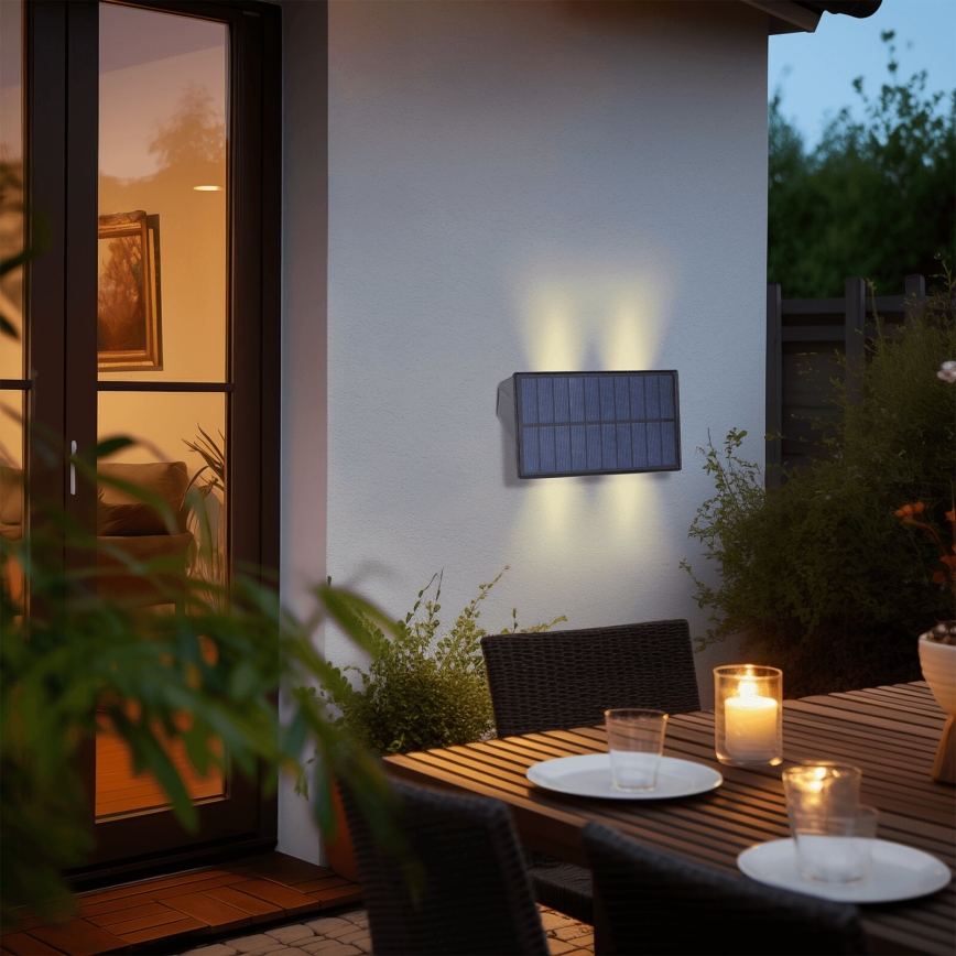 Aigostar - LED solcell väggbelysning LED/4W/5,5V 2700K IP44
