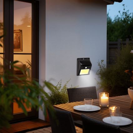 Aigostar - LED solcell väggbelysning med sensor LED/13W/5,5V 6500K IP65