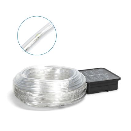 Aigostar - LED-solceller för julkedjan 100xLED/8 funktioner 12m IP65 kall vit 800 mAh