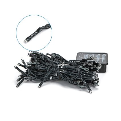 Aigostar - LED-solceller för julkedjan 100xLED/8 funktioner 4x1m 800 mAh IP65 kall vit