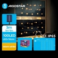 Aigostar - LED-solceller för julkedjan 100xLED/8 funktioner 4x1m IP65 varm vit 800 mAh