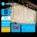 Aigostar - LED-solceller för julkedjan 100xLED/8 funktioner 8x0,4m IP65 varm vit 800 mAh