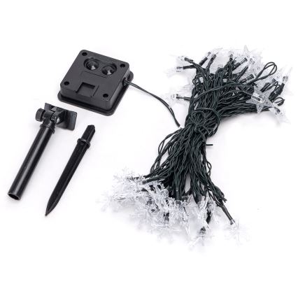 Aigostar - LED-solceller för julkedjan 50xLED/8 funktioner 12m 800mAh IP65 varm vit