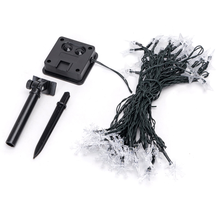 Aigostar - LED-solceller för julkedjan 50xLED/8 funktioner 12m 800mAh IP65 varm vit