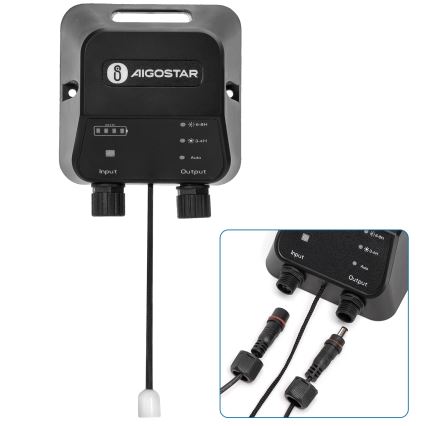 Aigostar - LED Solcellsbelysning 2xLED/35W/12V 6000 mAh 6500K diameter 16,8 cm + fjärrkontroll