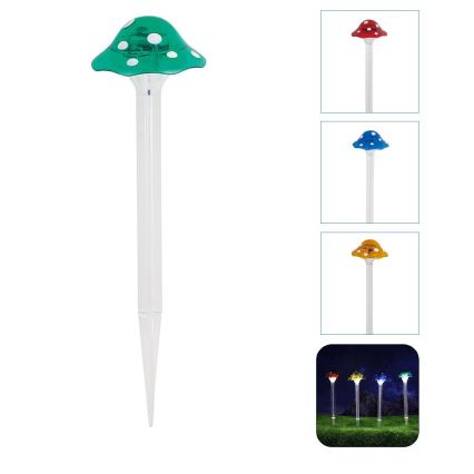 Aigostar - LED Solcellsbelysning LED/0,006W/1,2V 100 mAh 2700K IP44 grön