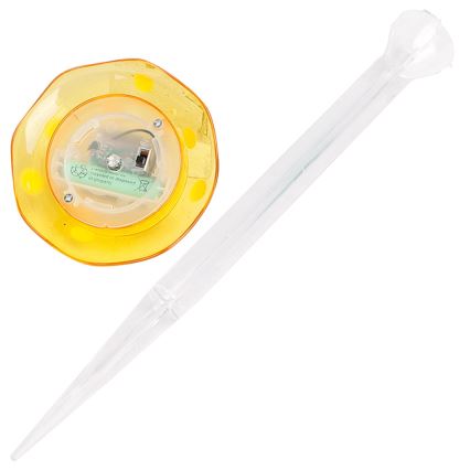 Aigostar - LED Solcellsbelysning LED/0,006W/1,2V 100 mAh 2700K IP44 gul