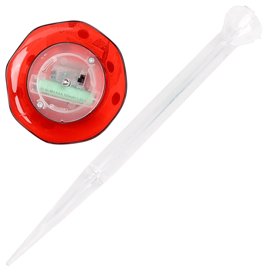 Aigostar - LED Solcellsbelysning LED/0,006W/1,2V 100 mAh 2700K IP44 röd