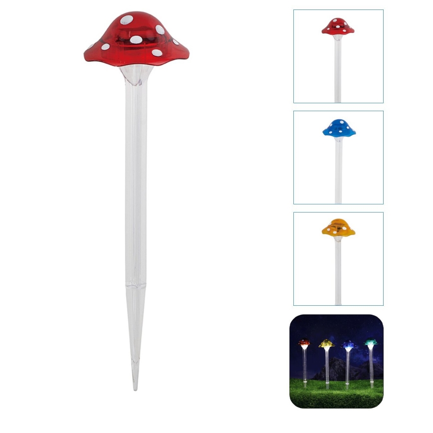 Aigostar - LED Solcellsbelysning LED/0,006W/1,2V 100 mAh 2700K IP44 röd