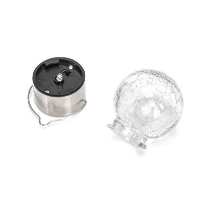 Aigostar - LED Solcellsbelysning LED/0,006W/1,2V diameter 6 cm 100 mAh 6500K IP44