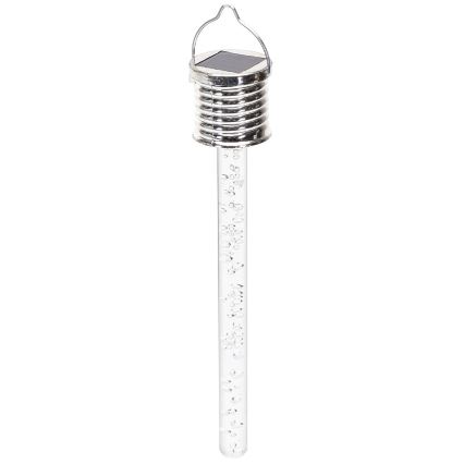 Aigostar - LED Solcellsbelysning LED/0,006W/1,2V krom 2700K IP44 40 mAh