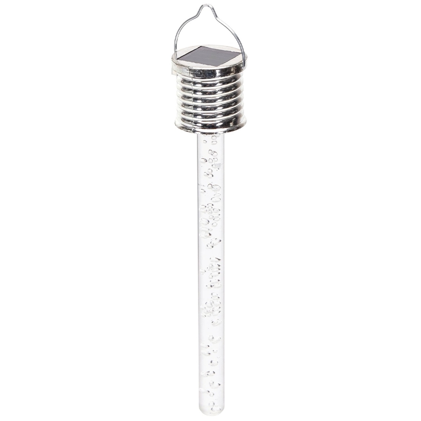 Aigostar - LED Solcellsbelysning LED/0,006W/1,2V krom 2700K IP44 40 mAh