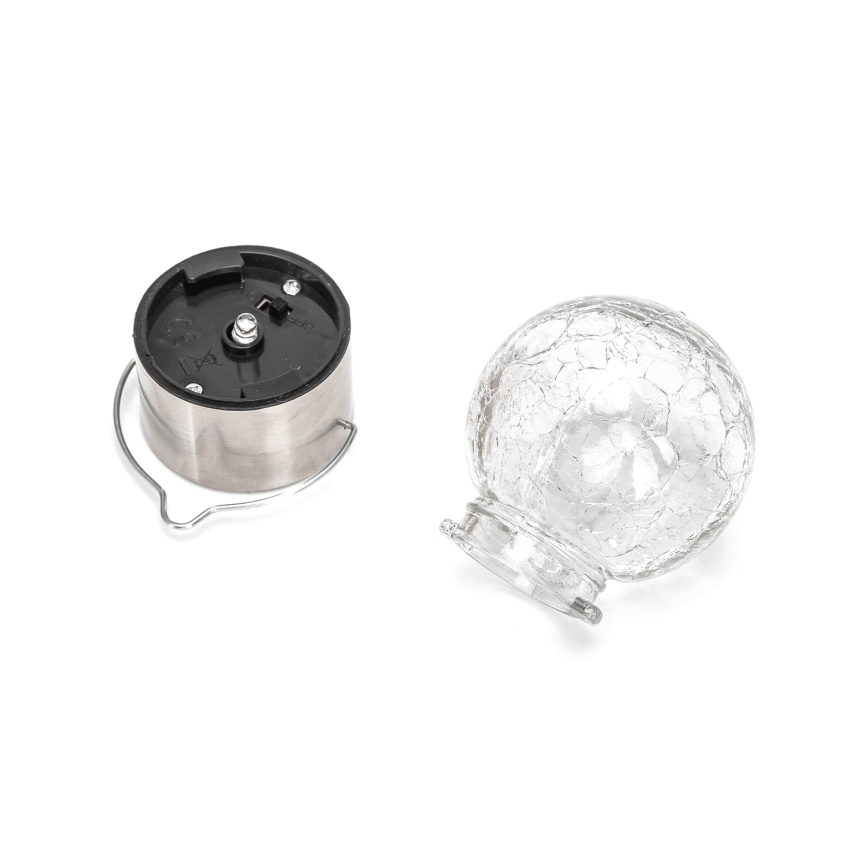 Aigostar - LED Solcellsbelysning LED/0,006W/1,2V matt krom 6500K 100 mAh IP44