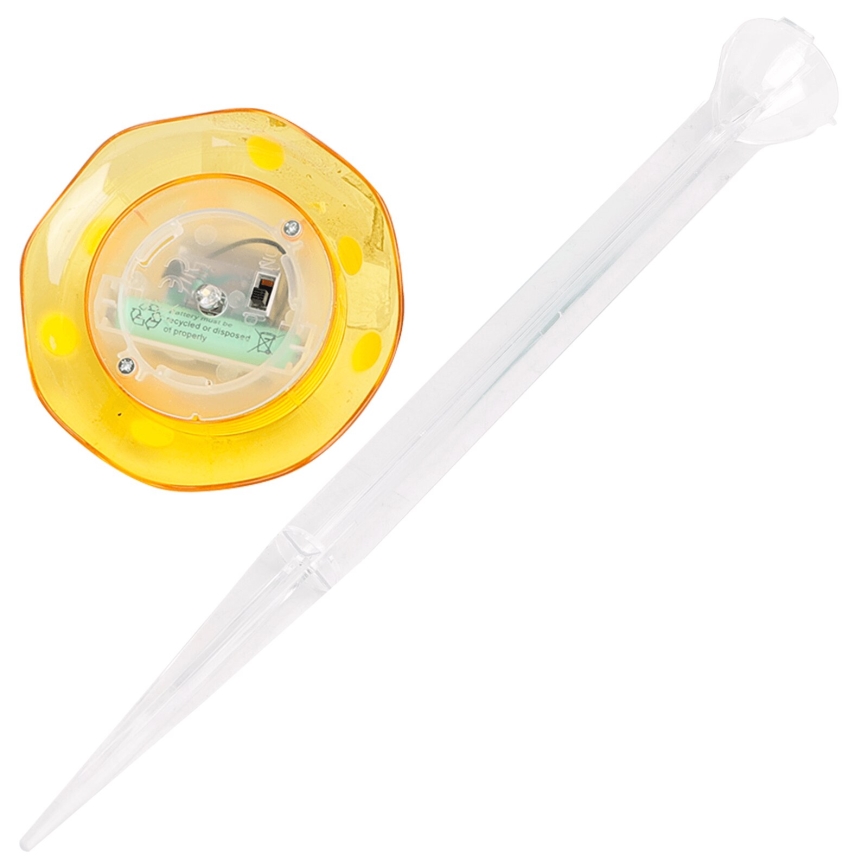 Aigostar - LED Solcellslampa LED/0,006W/1,2V 100 mAh 2700K IP44 gul