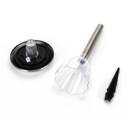 Aigostar - LED Solcellslampa LED/0,08W/2V 30,4 cm 200 mAh 6500K IP44 matt krom