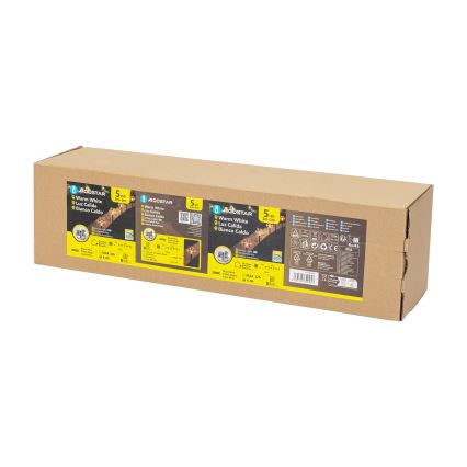 Aigostar - LED Solcellsljusstake för jul LED/0,054W/1,2V 1m IP65 varmvit