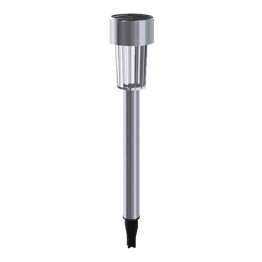 Aigostar - LED solcellslampa LED/0,006W/1,2V 29,5 cm 40 mAh matt krom 6500K IP44