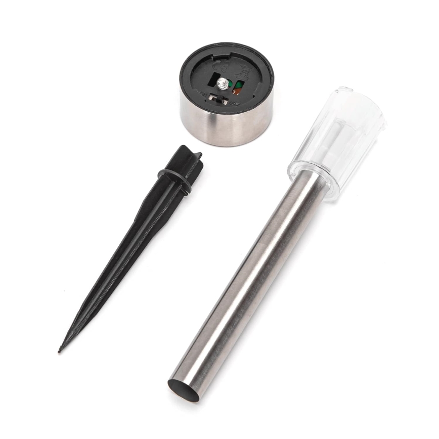 Aigostar - LED solcellslampa LED/0,006W/1,2V 29,5 cm 40 mAh matt krom 6500K IP44