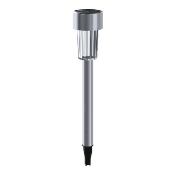 Aigostar - LED solcellslampa LED/0,006W/1,2V 29,5 cm matt krom 6500K IP44