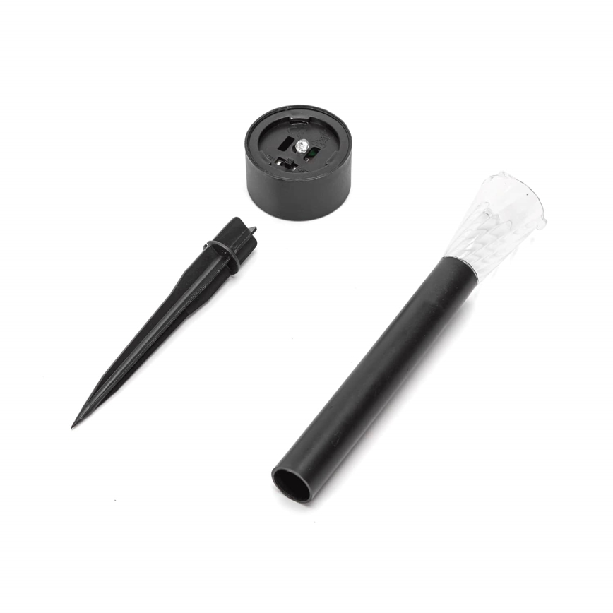 Aigostar - LED solcellslampa LED/0,006W/1,2V 40 mAh 29,5 cm svart 6500K IP44
