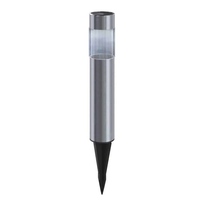 Aigostar - LED solcellslampa LED/0,006W/1,2V 31,5 cm 100 mAh matt krom 6500K IP44