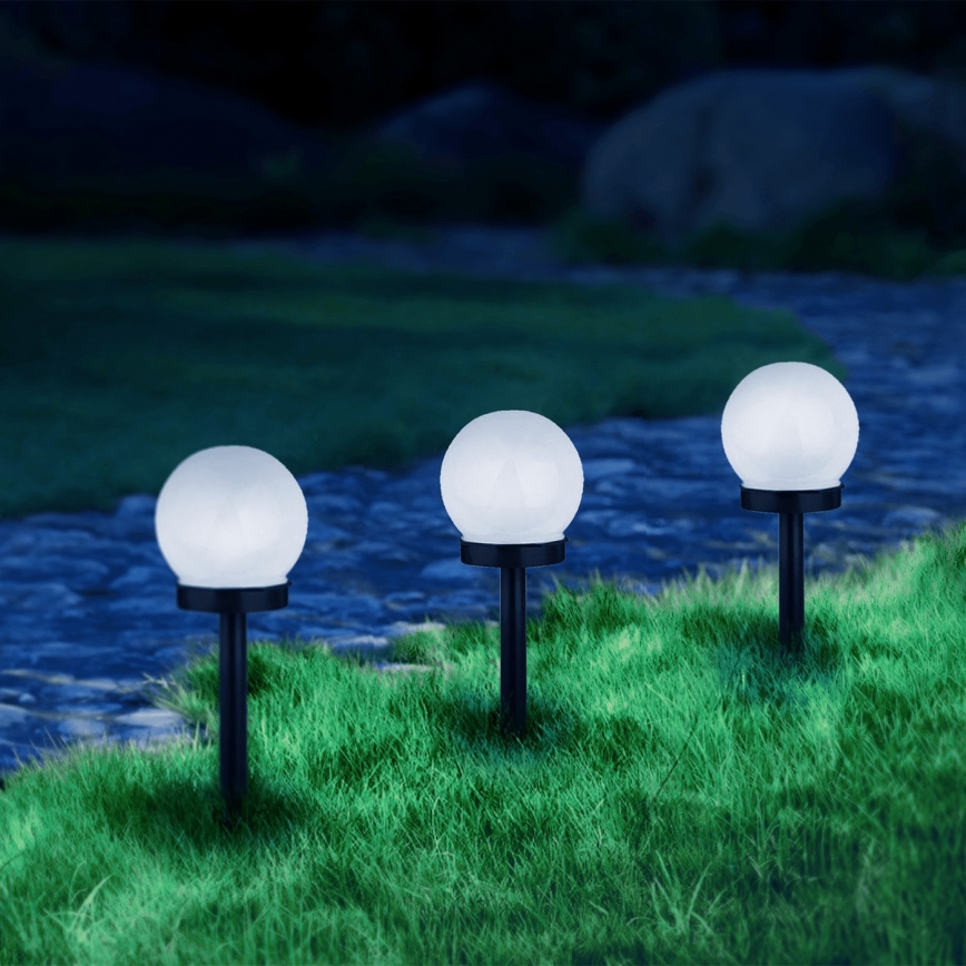 Aigostar - LED solcellslampa LED/0,006W/1,2V 33cm svart 6500K IP44