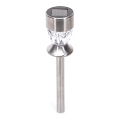Aigostar - LED solcellslampa LED/0,006W/1,2V 35,5cm matt krom 100 mAh 3000K IP44