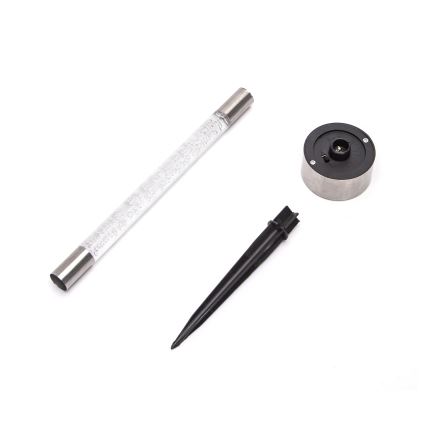 Aigostar - LED solcellslampa LED/0,006W/1,2V 36,7cm matt krom 6500K IP44