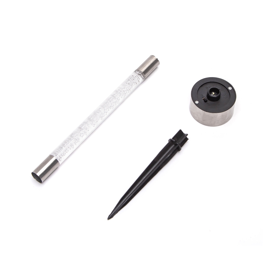 Aigostar - LED solcellslampa LED/0,006W/1,2V 36,7cm matt krom 6500K IP44