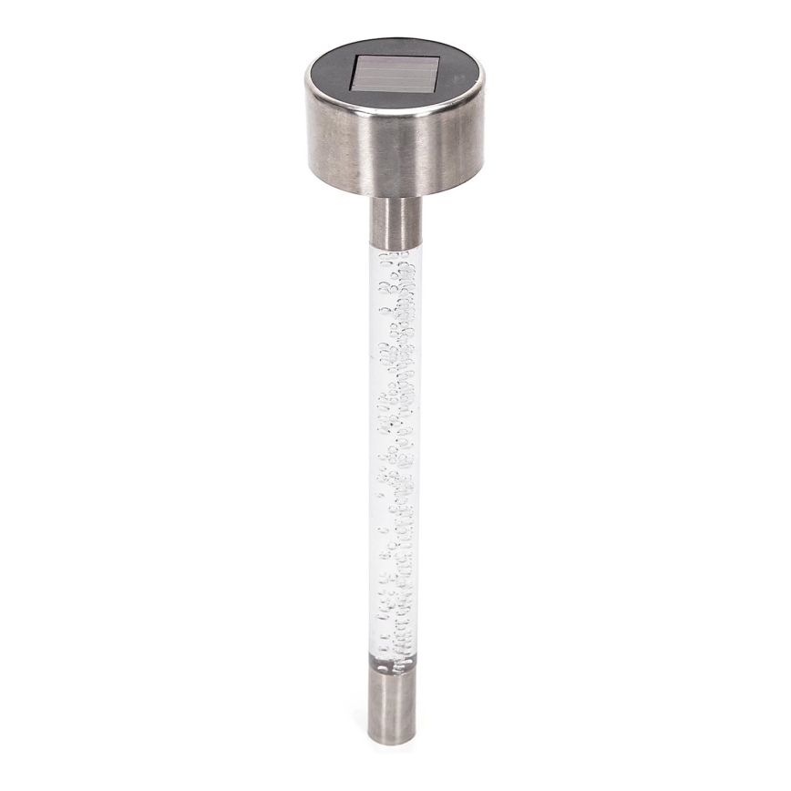 Aigostar - LED solcellslampa LED/0,006W/1,2V 36,7cm matt krom 2700K 40 mAh IP44
