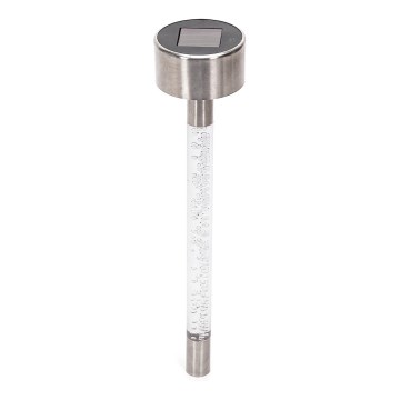 Aigostar - LED solcellslampa LED/0,006W/1,2V 36,7cm matt krom 2700K IP44
