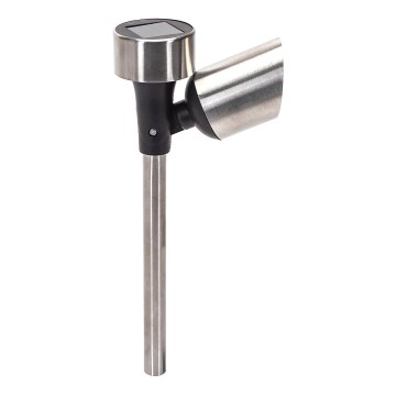 Aigostar - LED solcellslampa LED/0,006W/1,2V 37,5cm matt krom 2700K IP44