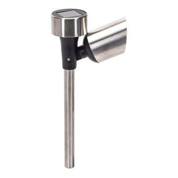 Aigostar - LED solcellslampa LED/0,006W/1,2V 37,5cm matt krom 6500K IP44