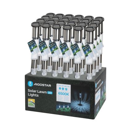Aigostar - LED solcellslampa LED/0,012W/1,2V 100 mAh 6500K IP44 55 cm