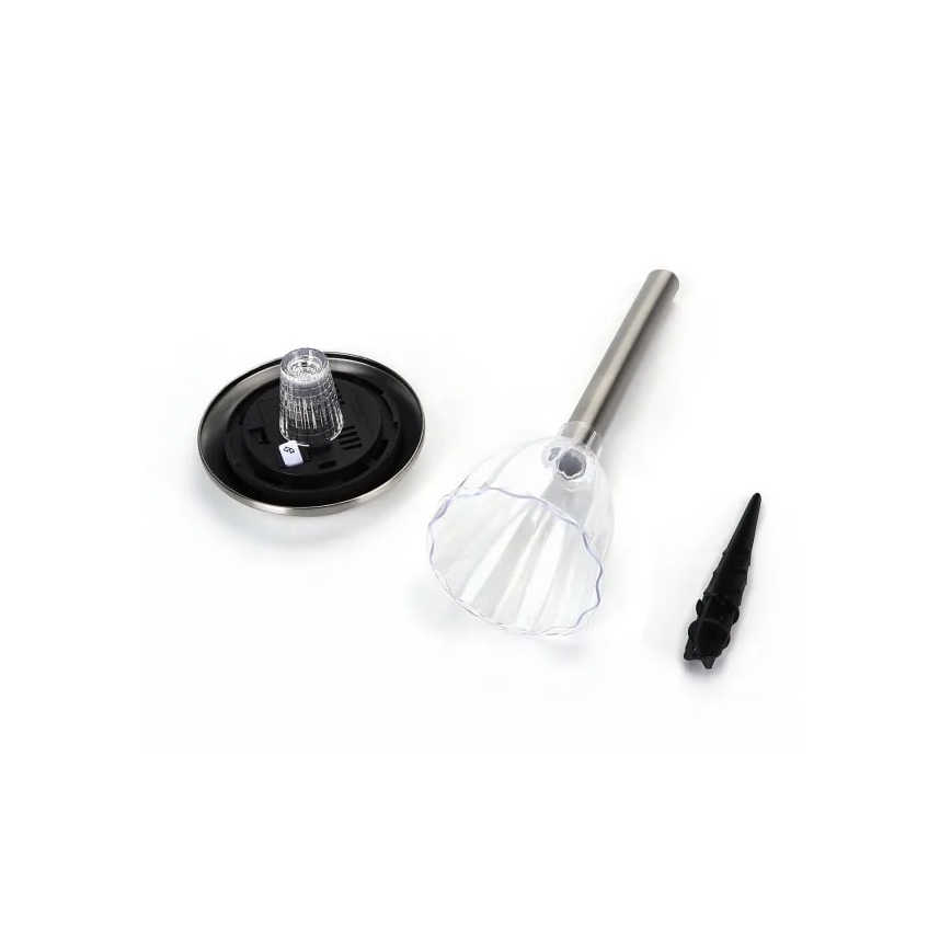 Aigostar - LED solcellslampa LED/0,08W/2V 30,4 cm 6500K IP44 matt krom