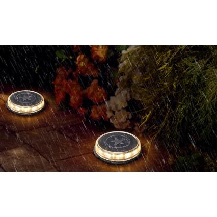 Aigostar - LED solcellslampa LED/0,6W/5,5V 24,5 cm 500 mAh 3200K IP66 svart