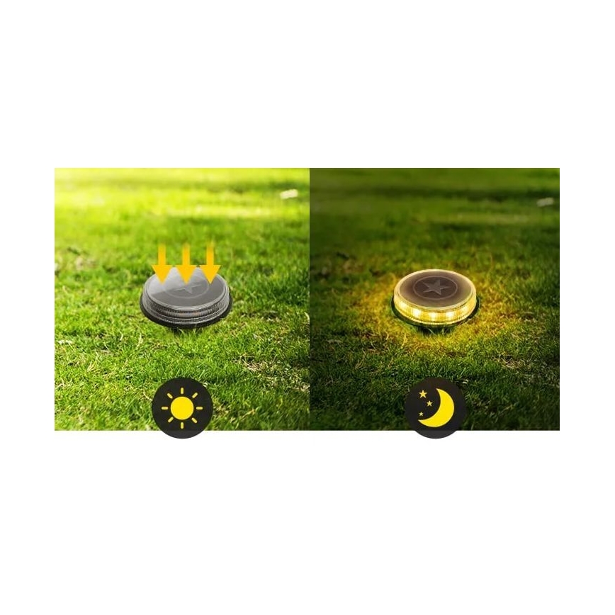 Aigostar - LED solcellslampa LED/0,6W/5,5V 24,5 cm 500 mAh 3200K IP66 svart