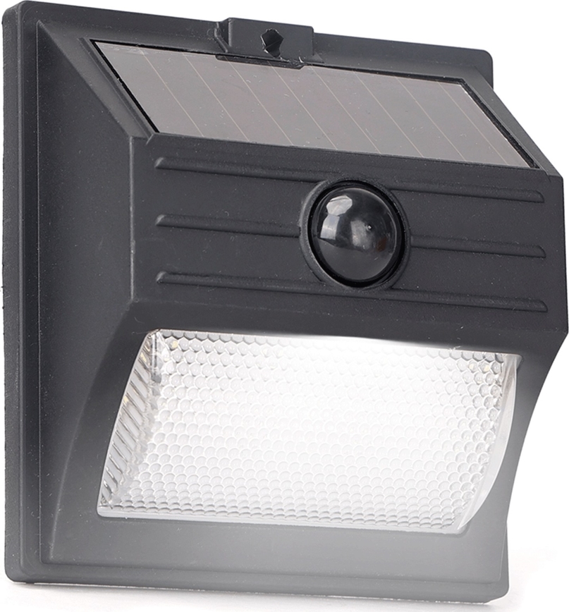 Aigostar - LED solcellslampa med sensor LED/3,7V 6500K 500 mAh IP65 svart