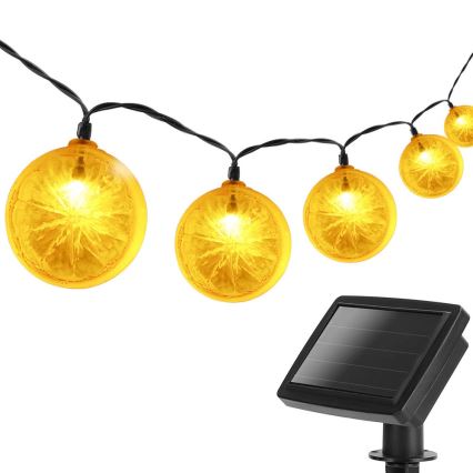 Aigostar - LED Solcellslinga 10xLED/3,8m IP44 varm vit