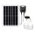 Aigostar - LED solcellsljuskrona 2xLED/70W/12V 12000 mAh 6500K diameter 12 cm + fjärrkontroll