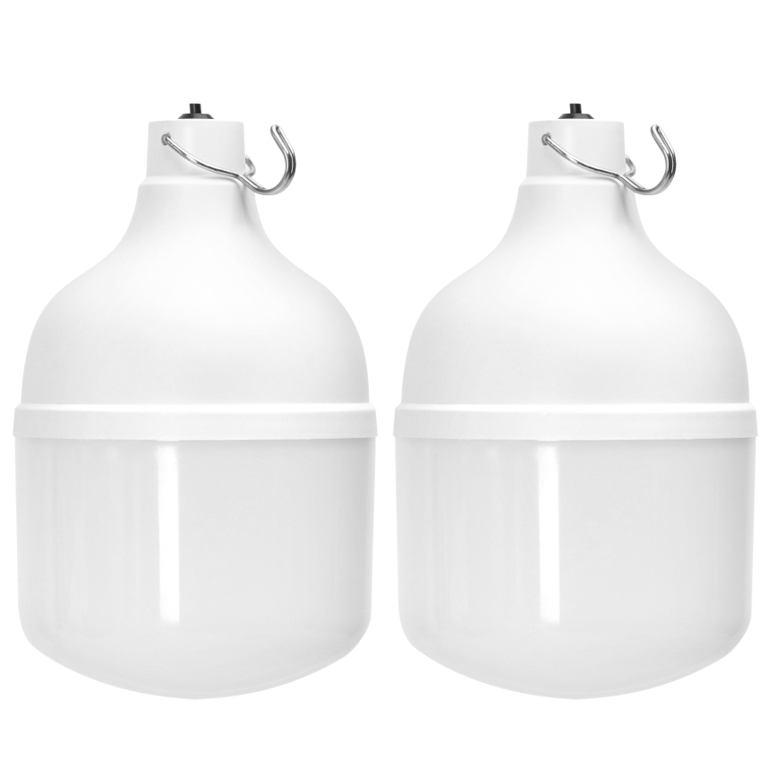 Aigostar - LED solcellsljuskrona med sensor 2xLED/35W/12V 6000 mAh 6500K diameter 10 cm + fjärrkontroll