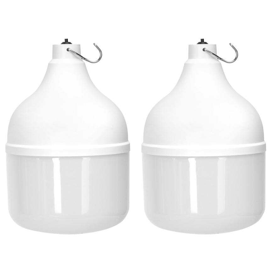 Aigostar - LED solcellsljuskrona med sensor 2xLED/70W/12V 12000 mAh 6500K diameter 12 cm + fjärrkontroll
