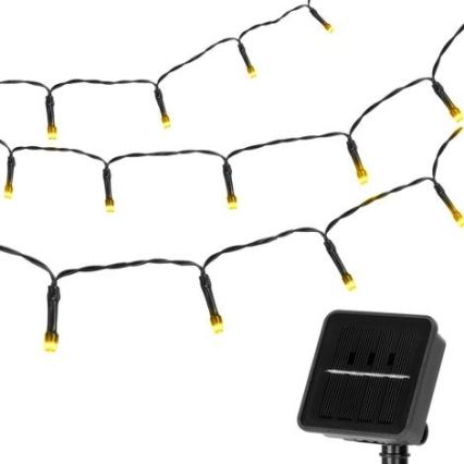 Aigostar - LED solcellsljusslinga 100xLED/12m 300 mAh IP65 varm vit