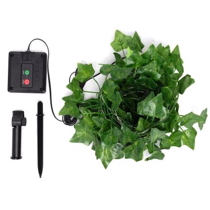 Aigostar - LED solcellsljusslinga 100xLED/12m IP65 varm vit ivy