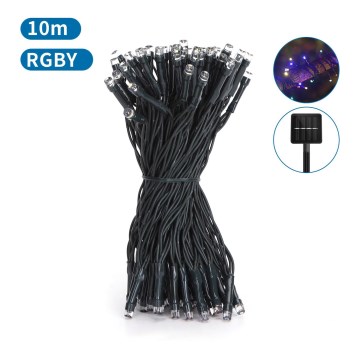 Aigostar - LED solcellsljusslinga 100xLED/8 funktioner 12m IP65 multicolor
