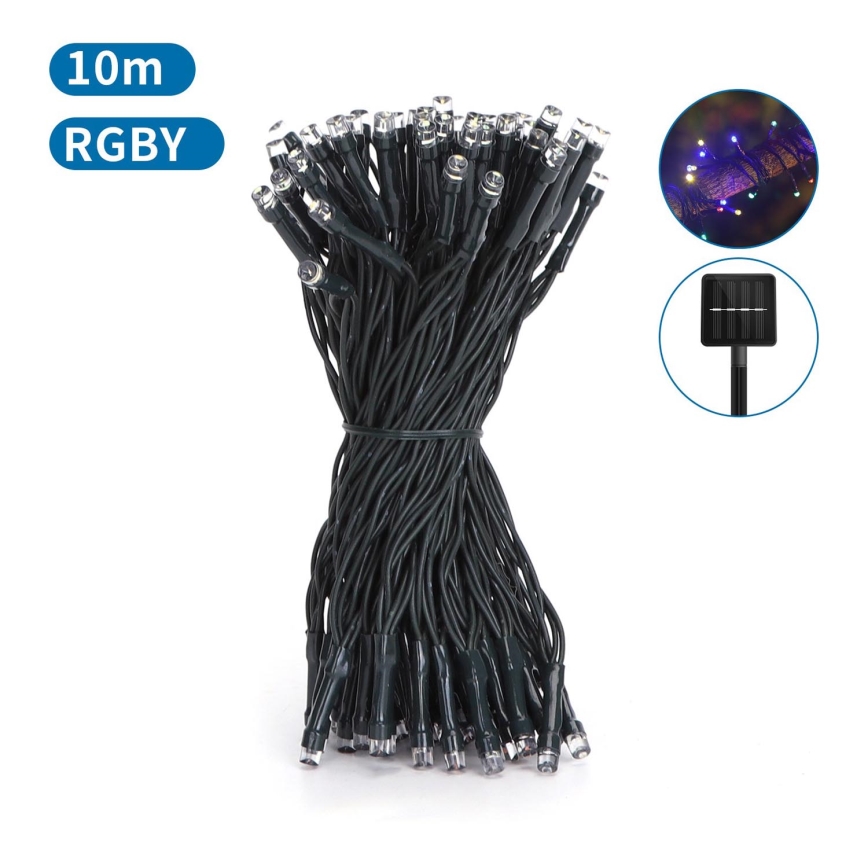 Aigostar - LED solcellsljusslinga 100xLED/8 funktioner 12m IP65 multicolor