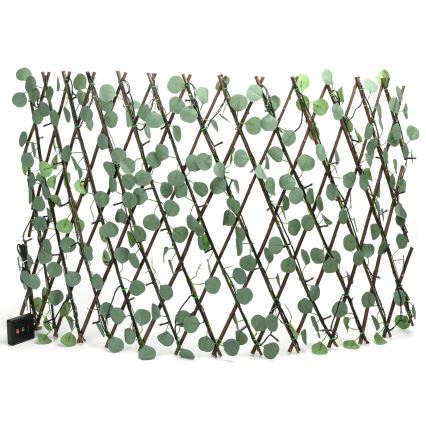 Aigostar - LED solcellsljusslinga 102xLED/2x0,7m IP65 varm vit eukalyptus