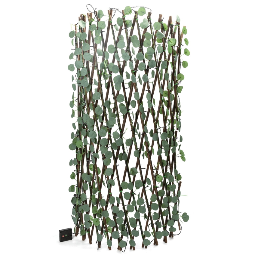 Aigostar - LED solcellsljusslinga 148xLED/2x1,2m IP65 300 mAh varm vit eukalyptus