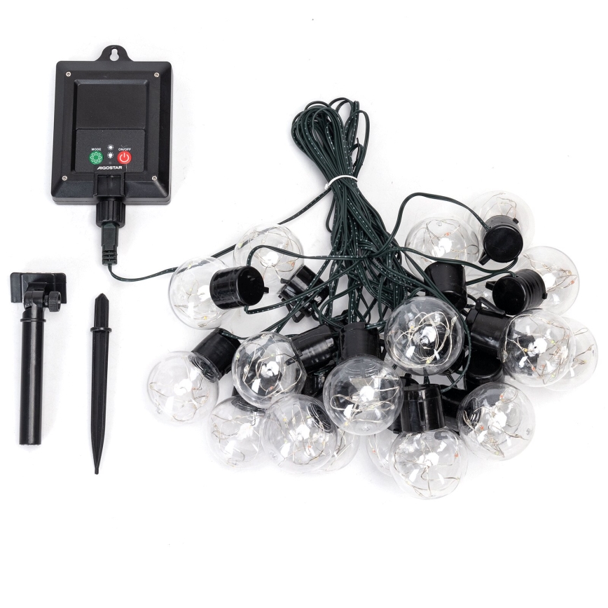 Aigostar - LED solcellsljusslinga för jul 20xLED/8 funktioner 11,5m IP65 multicolor