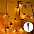 Aigostar - LED solcellsljusslinga för jul 10xLED/6,5m 500 mAh IP65 varmvit
